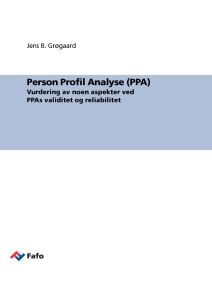 Person Profil Analyse (PPA)