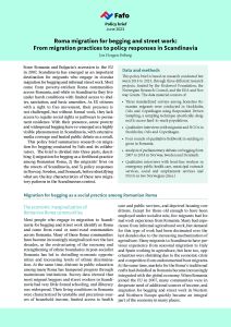 Roma migration for begging and street work