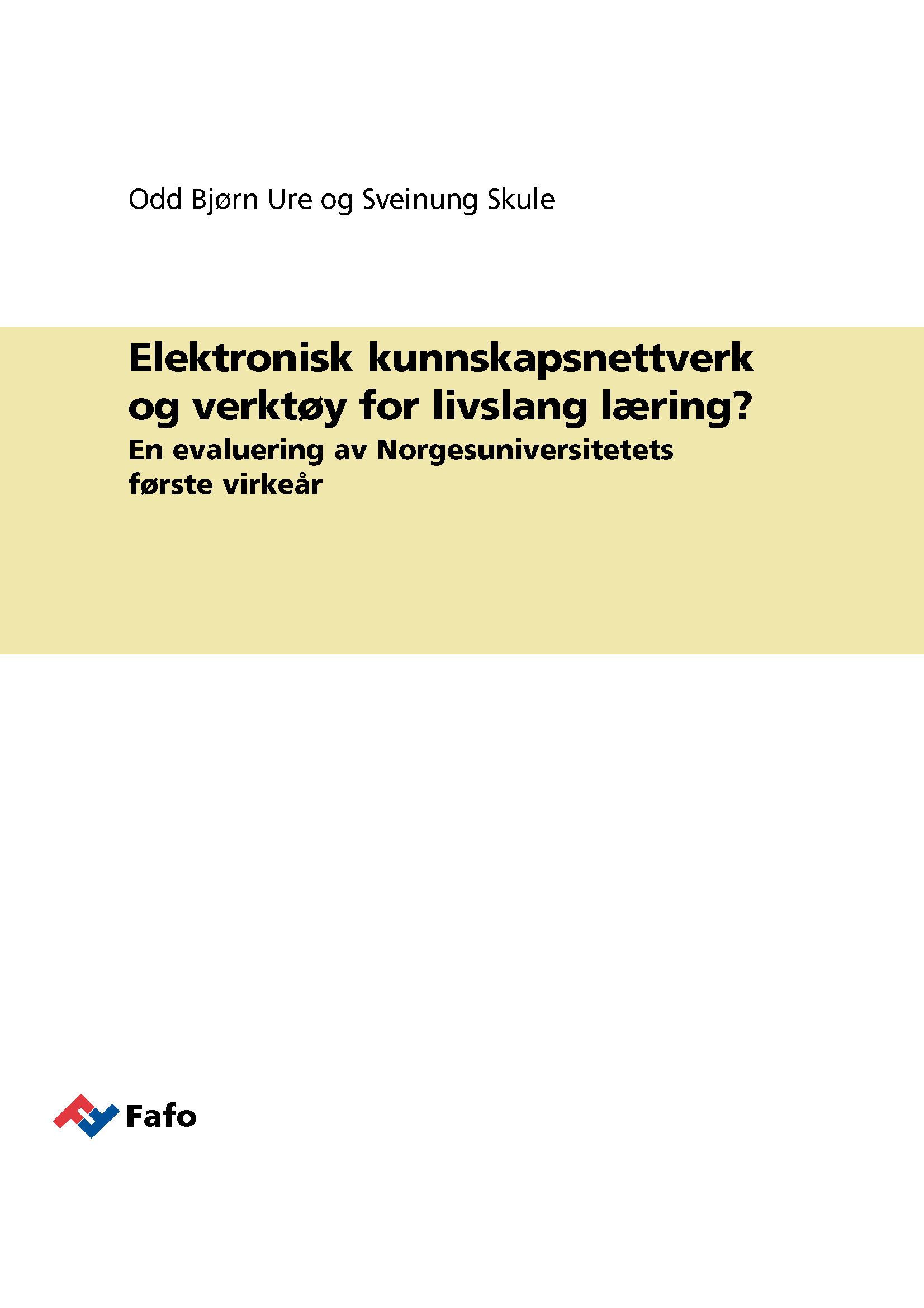 Elektronisk kunnskapsnettverk og verktøy for livslang læring?