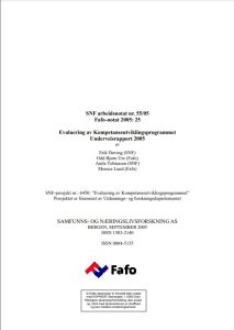 Evaluering av Kompetanseutviklingsprogrammet. Underveisrapport 2005