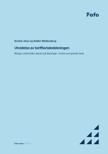 Utvidelse av tariffavtaledekningen