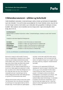Ulikhetsbarometeret – ulikhet og boforhold