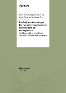 Profesjonsutdanninger for barnevernspedagoger, sosionomer og vernepleiere