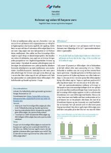 Kvinner og veien til høyere verv – faktaflak