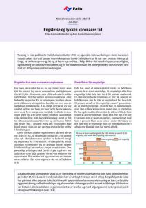 Engstelse og lykke i koronaens tid