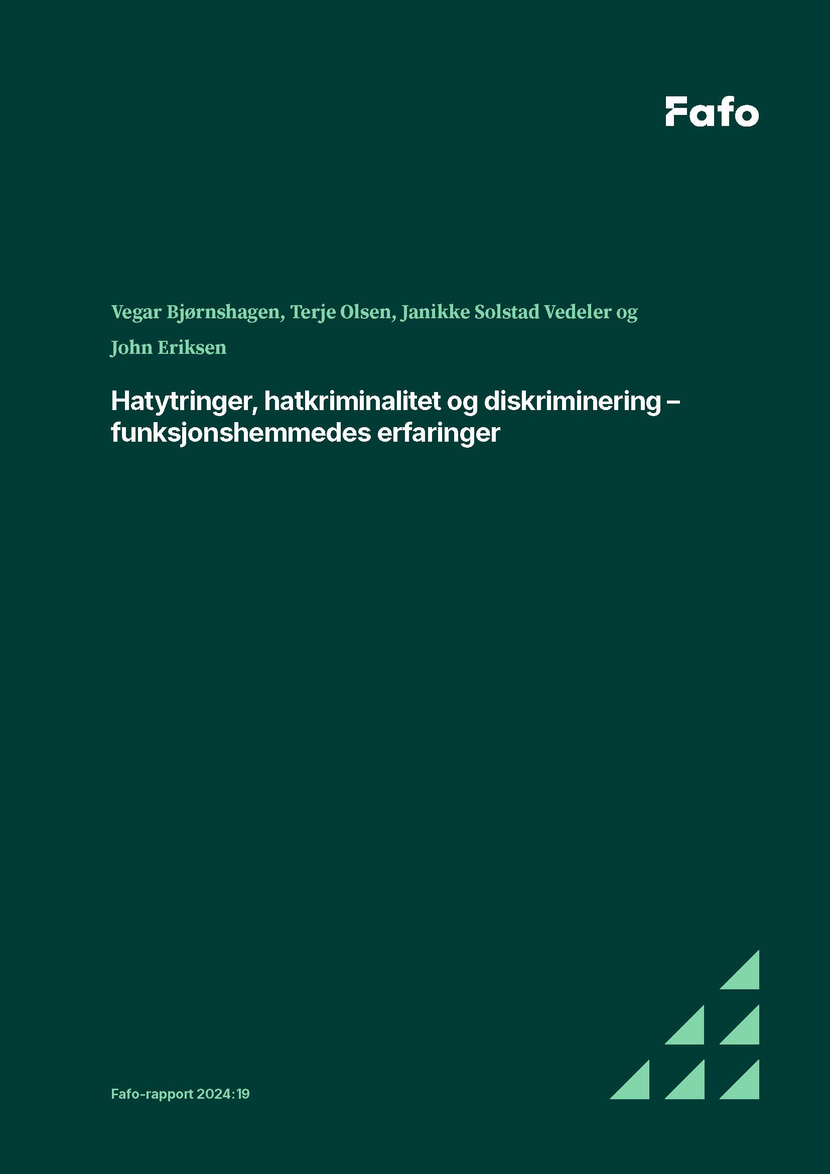 Hatytringer, hatkriminalitet og diskriminering – funksjonshemmedes erfaringer