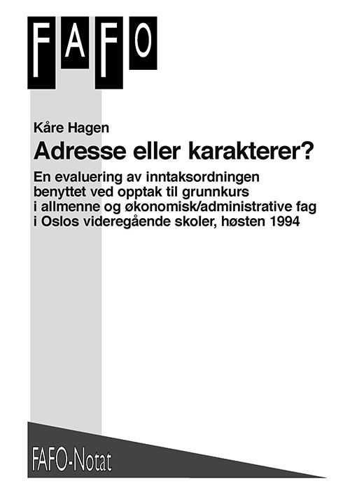 Adresse eller karakterer?