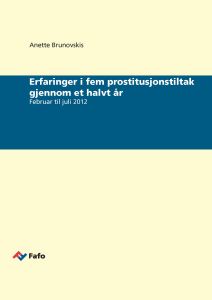 Erfaringer i fem prostitusjonstiltak gjennom et halvt år