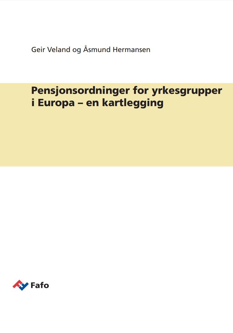 Pensjonsordninger for yrkesgrupper i Europa – en kartlegging