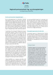 Regionalt partssamarbeid i fag- og yrkesopplæringen