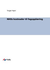 NHOs kostnader til fagopplæring