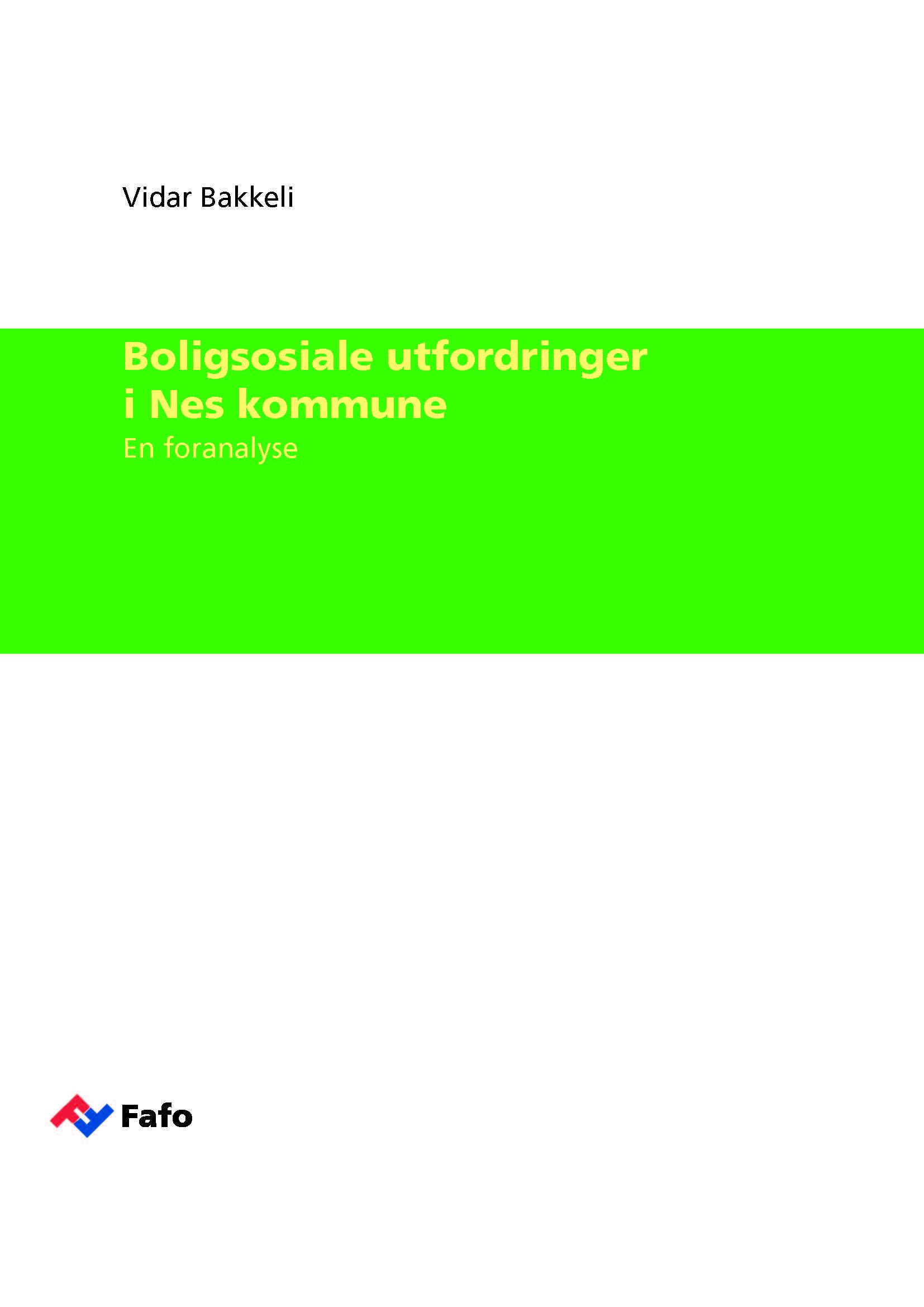 Boligsosiale utfordringer i Nes kommune