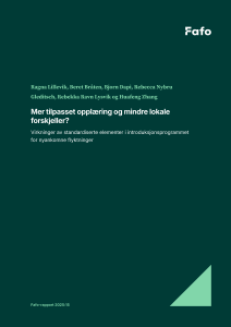 Mer tilpasset opplæring og mindre lokale forskjeller?