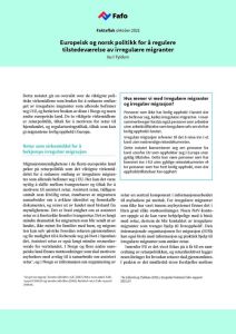 Europeisk og norsk politikk for å regulere tilstedeværelse av irregulære migranter