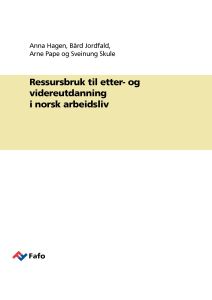 Ressursbruk til etter- og videreutdanning i norsk arbeidsliv