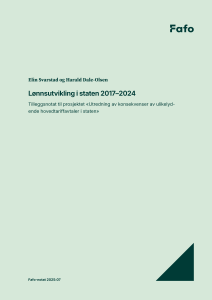 Lønnsutvikling i staten 2017–2024