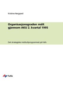 Organisasjonsgraden målt gjennom AKU 2. kvartal 1995