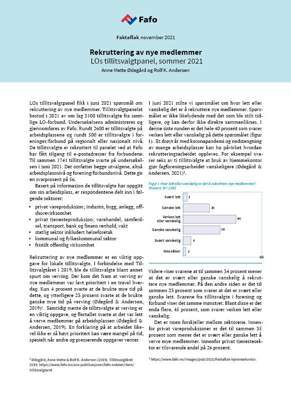 LO-tillitsvalgtpanel: rekruttering av nye medlemmer