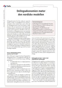 Delingsøkonomien møter den nordiske modellen