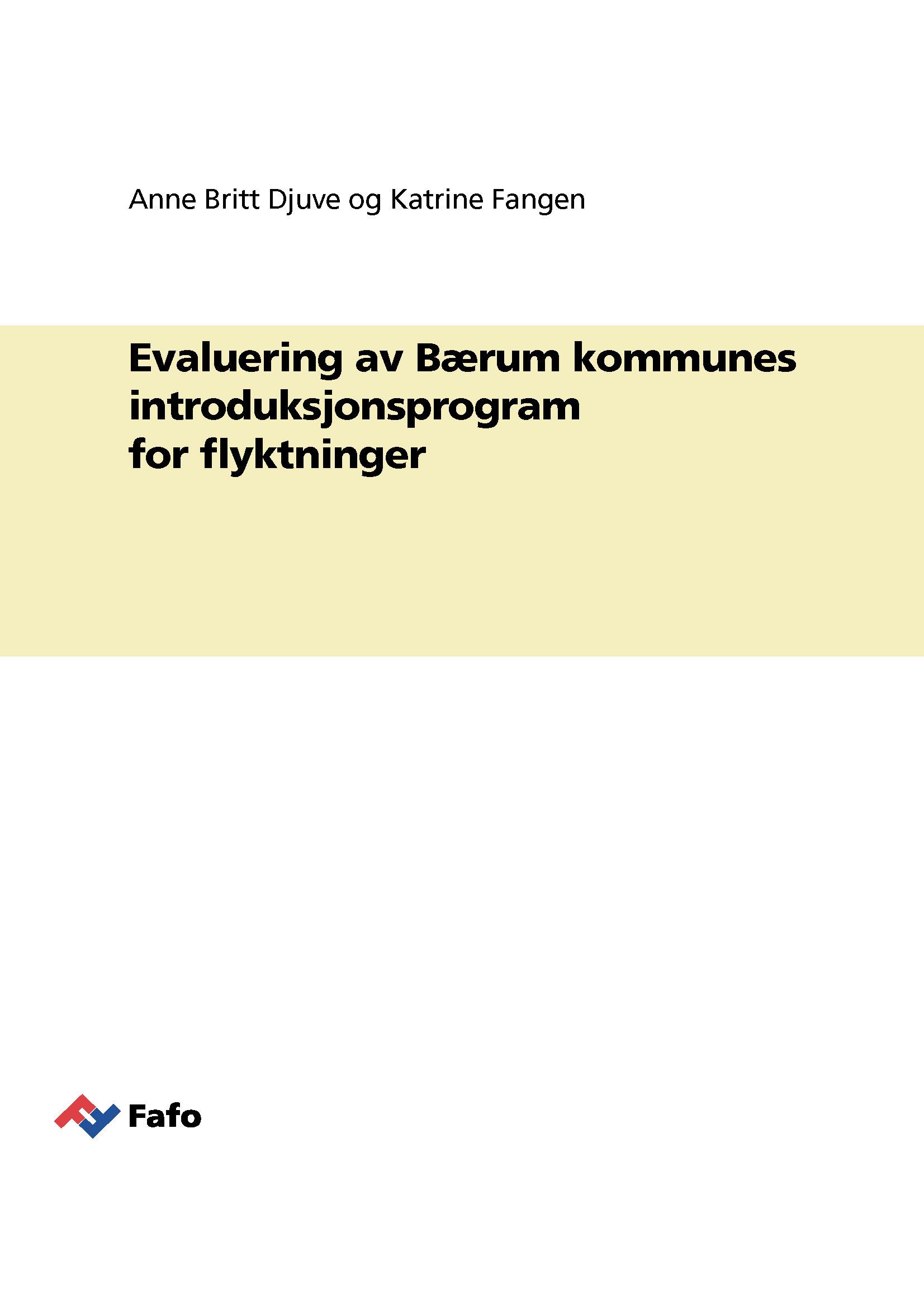 Evaluering av Bærum kommunes introduksjonsprogram for flyktninger