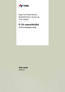 0–24-samarbeidet. Et kunnskapsgrunnlag