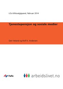 Tjenestepensjon og sosiale medier