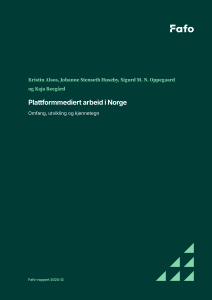 Plattformmediert arbeid i Norge