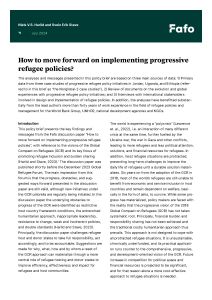 How to move forward on implementing progressive refugee policies?