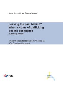 Leaving the past behind? When victims of trafficking decline assistance