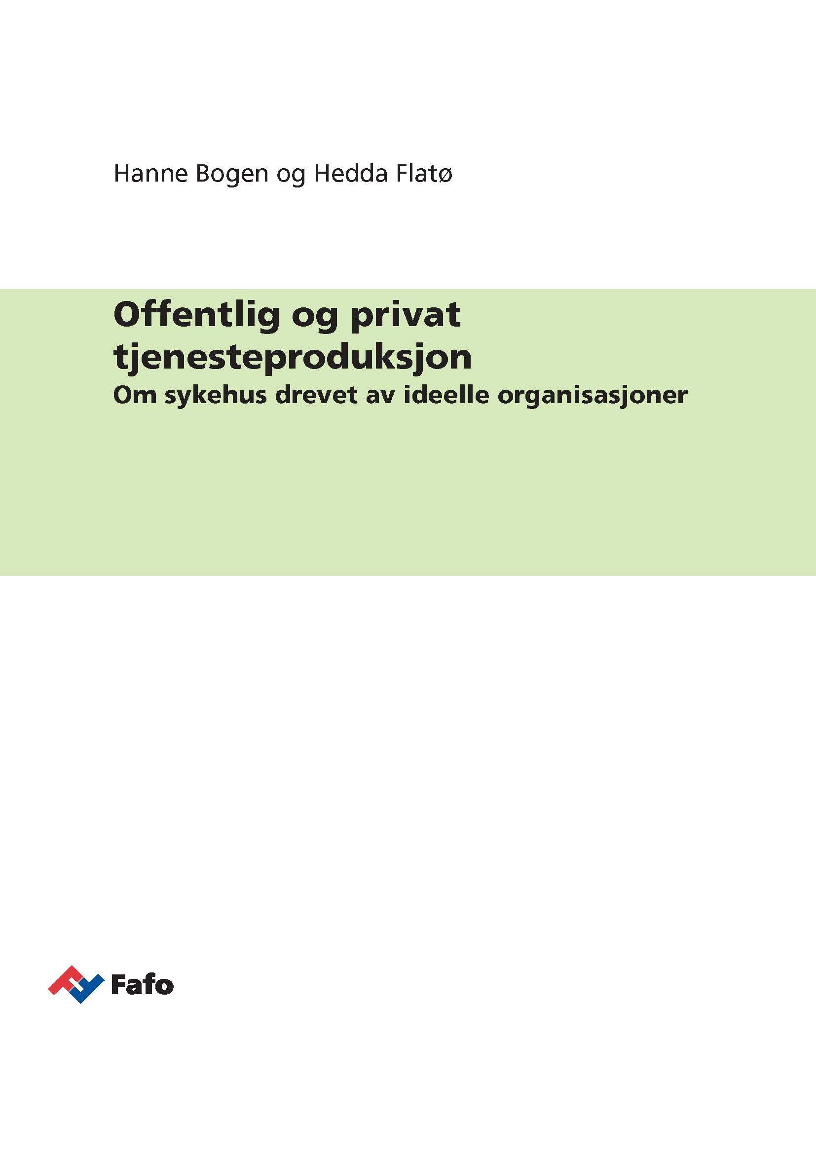 Offentlig og privat tjenesteproduksjon