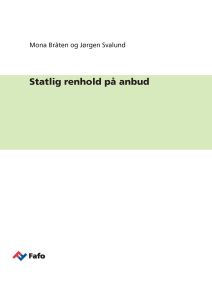 Statlig renhold på anbud