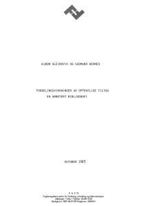 Fordelingsvirkninger av offentlige tiltak