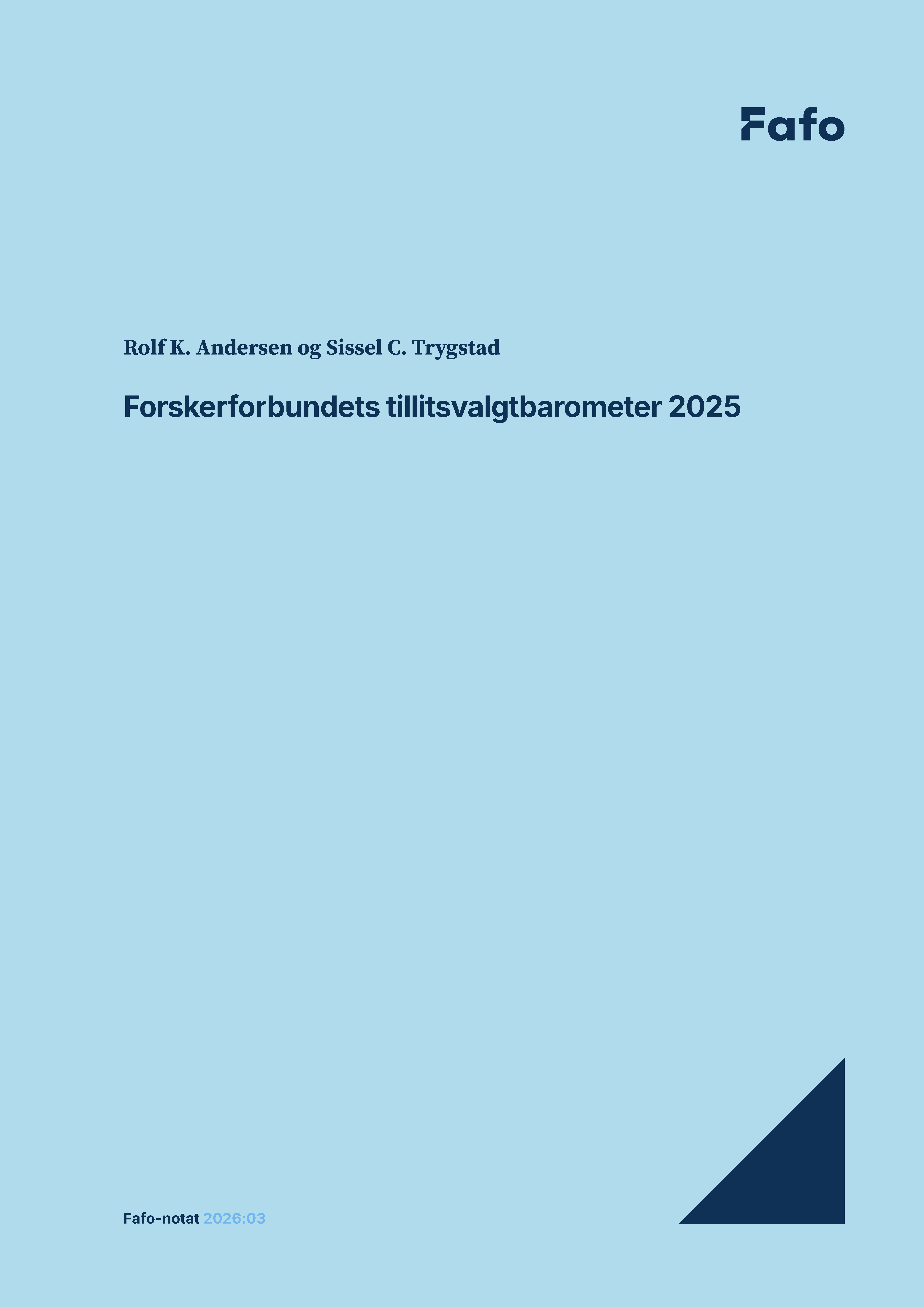 Forskerforbundets tillitsvalgtbarometer 2025