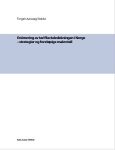 Estimering av tariffavtaledekningen i Norge – strategier og foreløpige makrotall