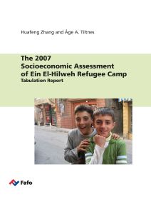 The 2007   Socioeconomic Assessment  of Ein El-Hilweh Refugee Camp