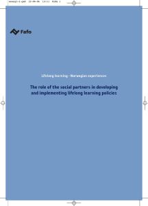 Lifelong learning - Norwegian experiences 1