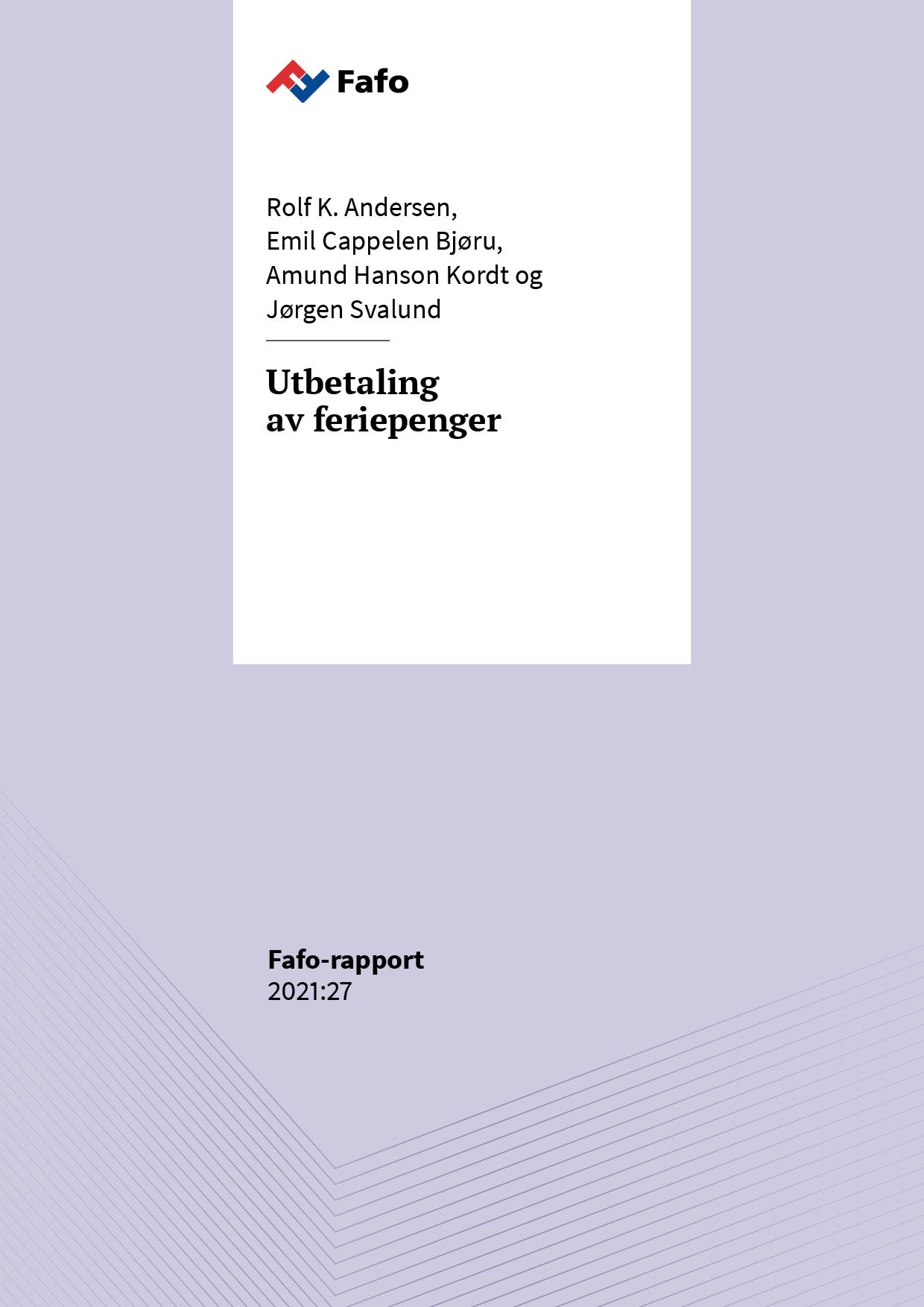 Utbetaling  av feriepenger