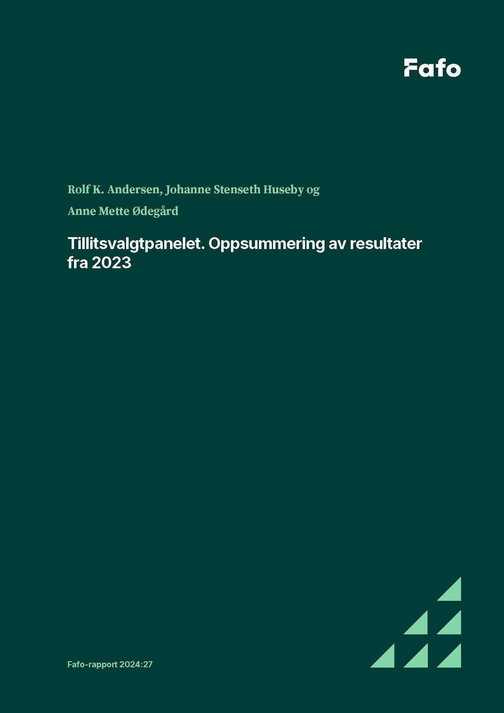 Tillitsvalgtpanelet. Oppsummering av resultater fra 2023