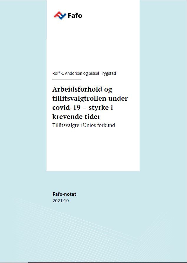 Arbeidsforhold og tillitsvalgtrollen under covid-19 – styrke i krevende tider
