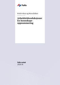 Arbeidstidsreduksjoner – en kunnskapsoppsummering