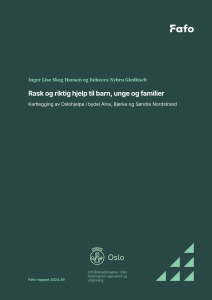 Rask og riktig hjelp til barn, unge og familier