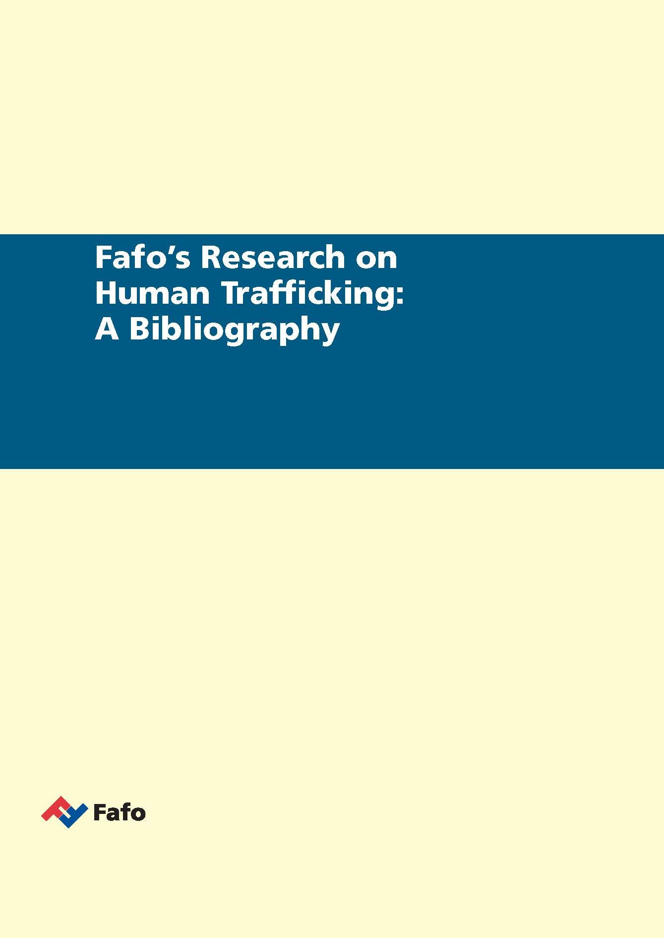 Fafo's Research on Human Trafficking: A Bibliography