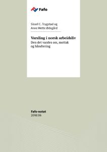 Varsling i norsk arbeidsliv