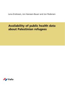 Availability of public health data about Palestinian refugees