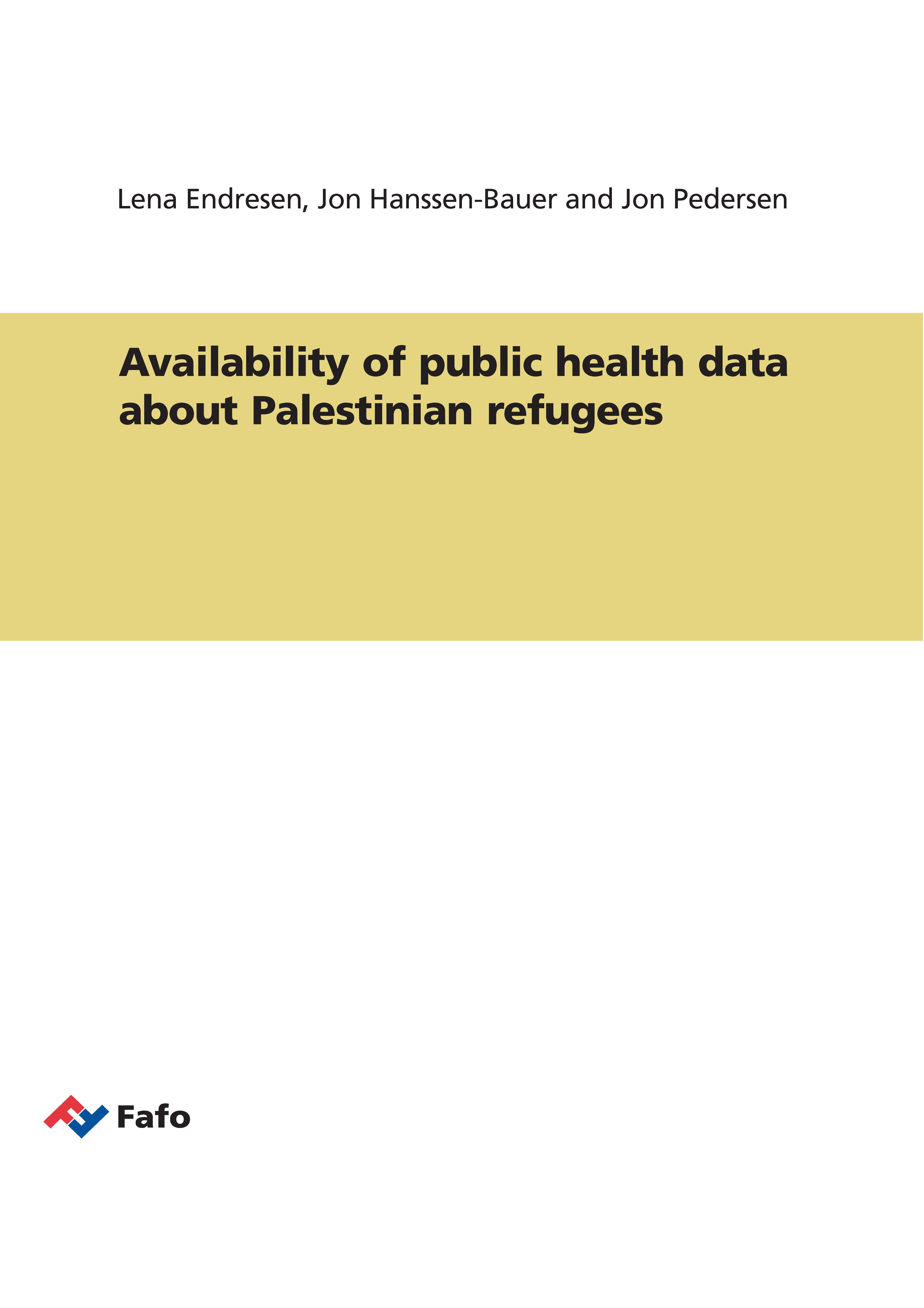 Availability of public health data about Palestinian refugees