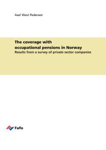 The coverage with occupational pensions in Norway