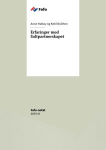 Erfaringer med Saltpartnerskapet