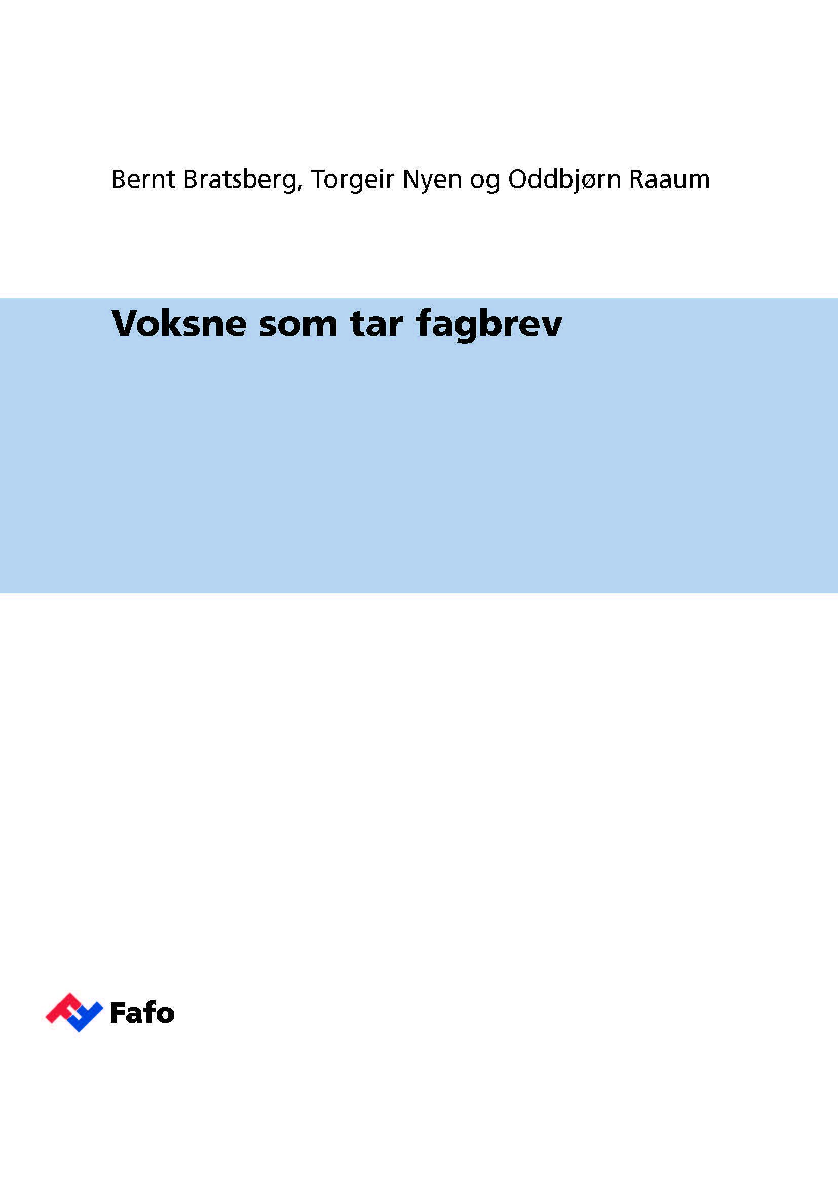 Voksne som tar fagbrev