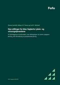 Nye stillinger for ikke-faglærte i pleie- og omsorgstjenestene