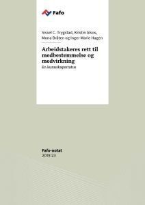 Arbeidstakeres rett til medbestemmelse og medvirkning